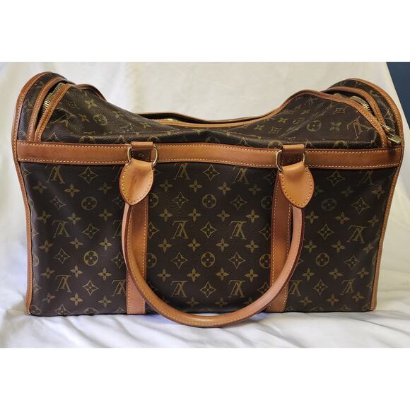US Based Authentic Louis Vuitton Pet Dog Carrier Bag Monogram Sac Chien - Picture 5 of 17